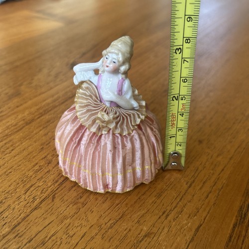 German porcelain half doll pin - german,