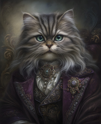 Blue eyed aristocratic cat - blue-eyed,