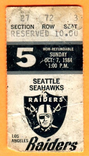 Seahawks raiders - 10/7/84, seahawks/raiders