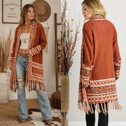 Adorn boho fringe cardigan - adorn,