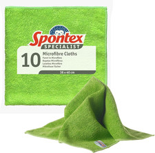 Spontex Specialist Microfibre Cleaning Cloths (Pack of 10)