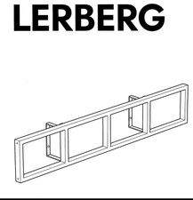 IKEA Lerberg 33 1/2 x 6 1/4" Media Wall Mount Shelf Rack Black 701.155.21