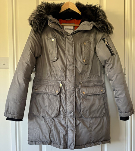 Steve madden grey hooded - madden,