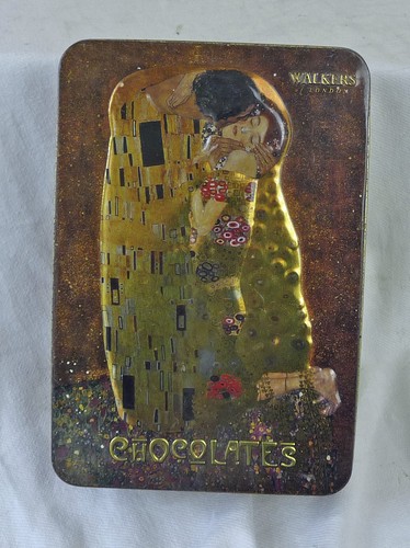 Walkers chocolate tin with - tin,