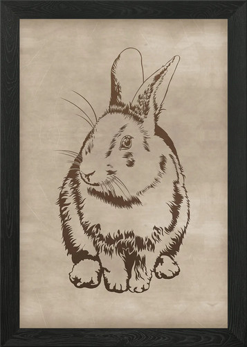 Simply rabbit framed wall - framed, art
