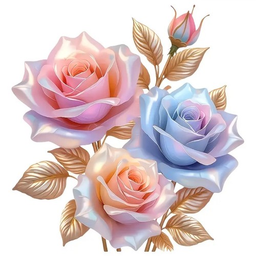 Multicoloured roses vinyl - multicoloured,