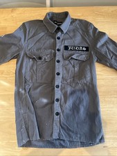 Judas Sinned Overshirt Grey Size Small