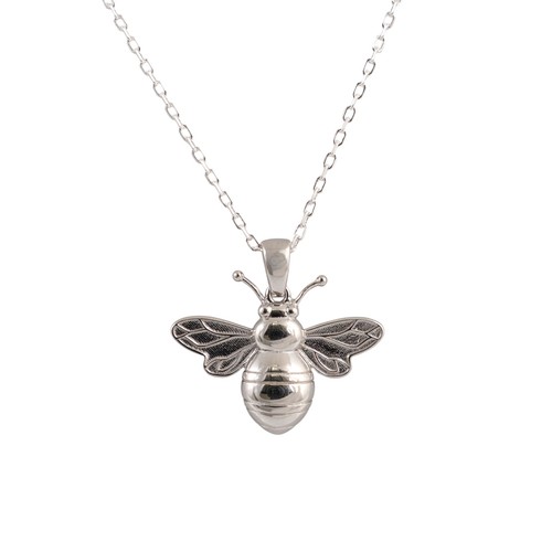 Bee necklace sterling silver - necklace,