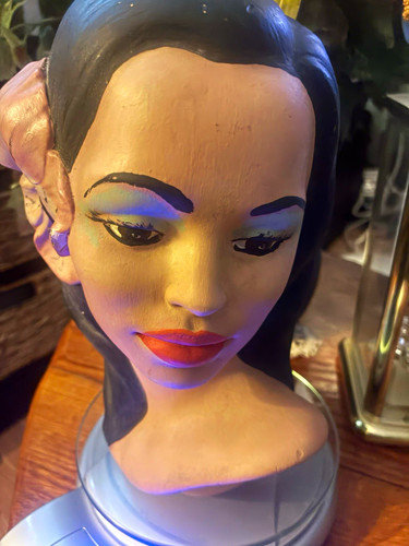 Vintage polynesian girl head - vintage,