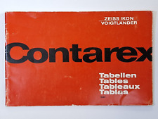 Contarex Zeiss Ikon Voigtlander Original Lens Tables Manual, En, Fr, De, Es