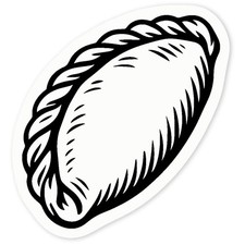 'Cornish Pasty' Clear Sticker