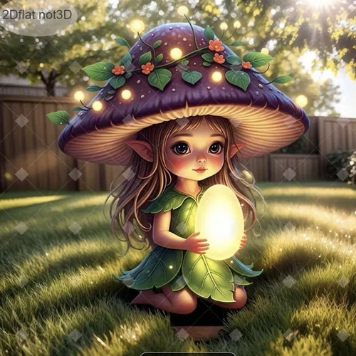 Flat acrylic fairy - 2d,