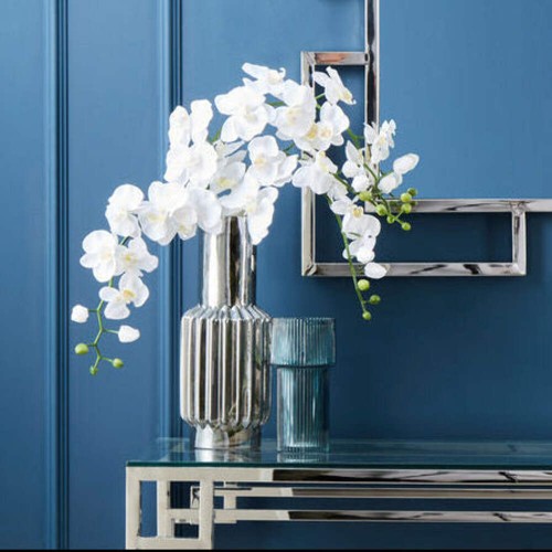 Silver large glass vase - glass, |