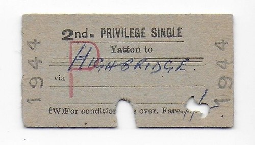 Railway ticket yatton - railway,
