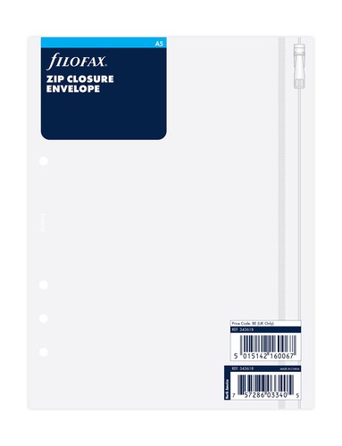 Filofax zip closure envelope - closure,
