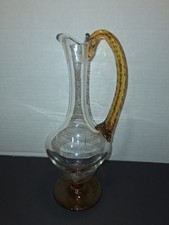 Vintage Clear And Amber Glass