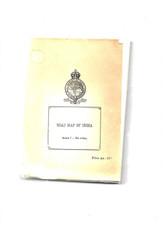 Antique Road Map Of India 6th Edition 1945 1"inch To 50 Miles
