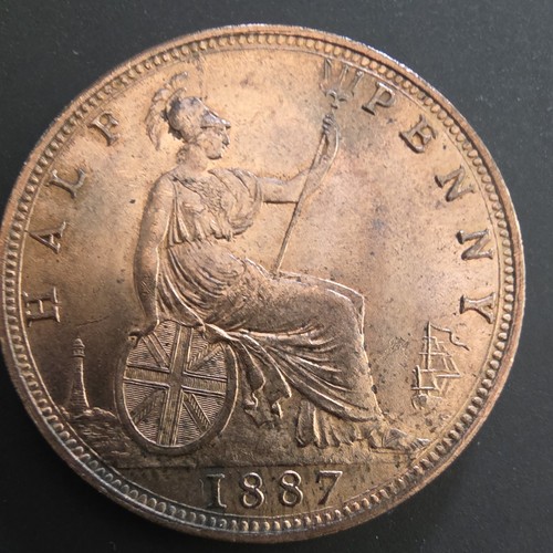 1887 queen victoria halfpenny - queen,