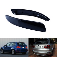 2x For BMW X5 E70 LCI M Sport 2006-13 Rear Bumper Reflector Tail Lamp Black Lens