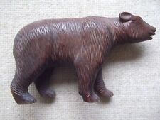 VINTAGE HAND CARVED BROWN