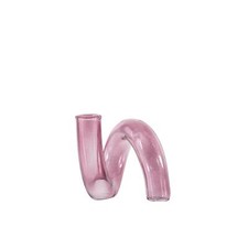 Pink Whirly Glass Vase - Small