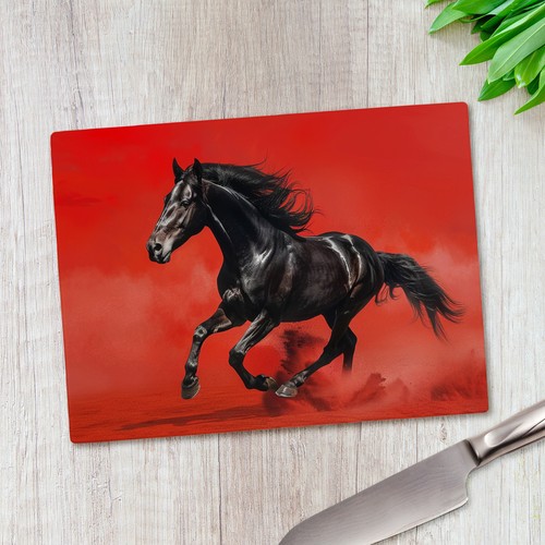 Black horsered glass - black,