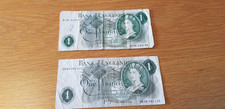 old English 1 pound bank notes (2 of)