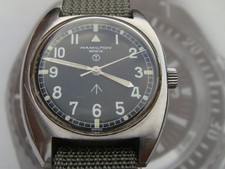 Hamilton Geneve 6bb RAF W-10 vintage issued mens military watch 1974 cal 649 EWO