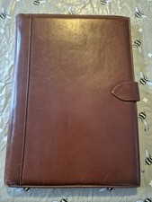ASPINAL OF LONDON A4 Padfolio Folio Tech Case, Cognac Brown Leather RRP £239 NEW
