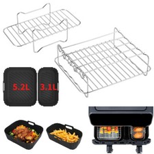 Silicone Air Fryer Liners Rack accessories for Tefal Tower 5.2L 3.1L Air Fryer