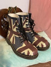 Rare Union Jack DR MARTENS Rubber Drench Wellington’s UK 7 Doc Martens Rain Snow