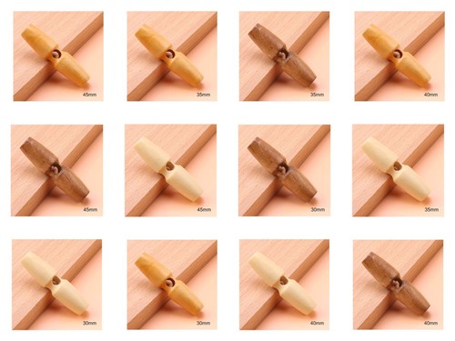Wooden drilled toggle - drilled,