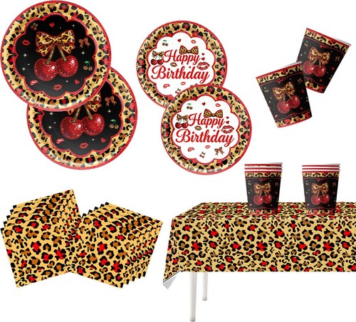 Cherry cheetah print - cherry,
