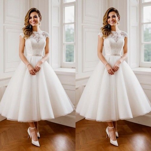 Tea length wedding dresses - length,