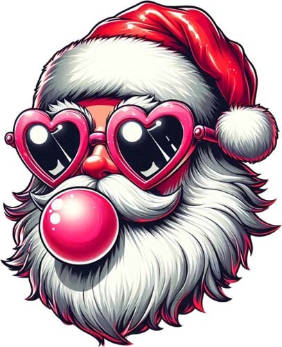 Retro santa blowing - retro,