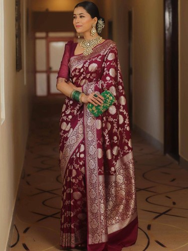 Indian wedding saree maroon - indian,