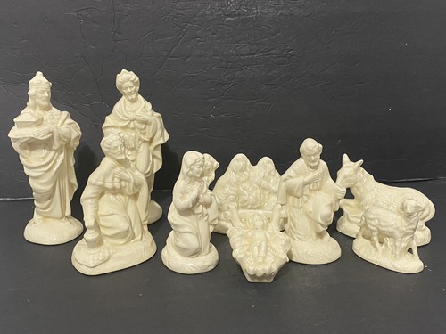 Vintage ceramic nativity set - nativity,