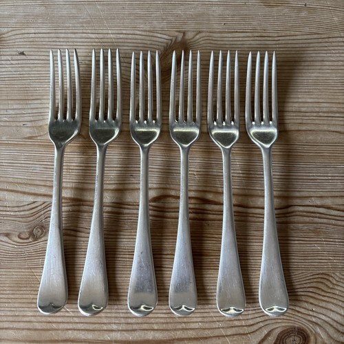 Silver plate dessert forks - silver,