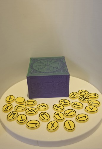 Plastic rune stones set - plastic,