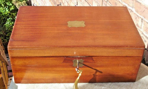 Golden mahogany writing slope - golden,