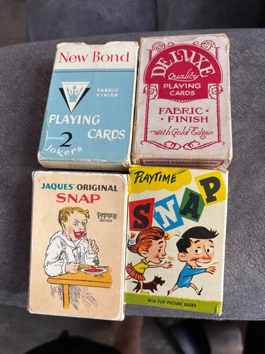 Snap and playing cards vintage - and,