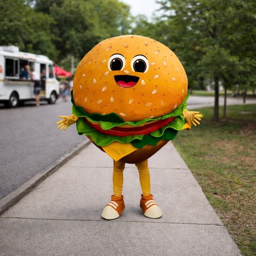 Hamburger mascot costume - hamburger,