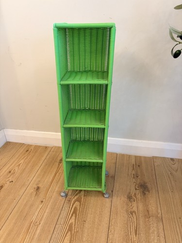 Vintage green wicker - green, rattan