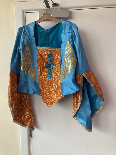 Turquoise and orange and gold