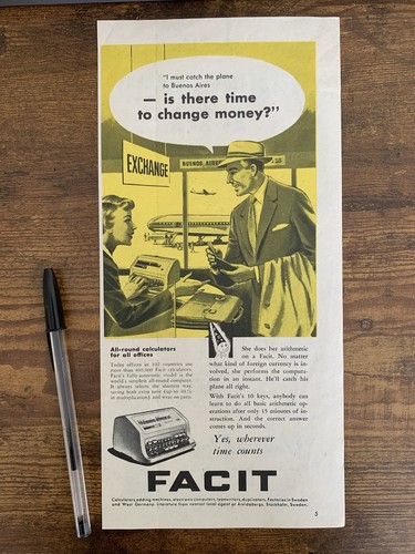 1958 facit office - 1958, calculator