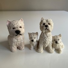 West Highland Terrier Family Westie Dog Figurine 1998 - Leonardo Collection