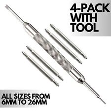 High Quality Watch Pins - 4 Pack with Tool -  Handpicked Watch Strap Spring Bars
