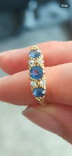 18ct gold antique sapphire and diamond ring
