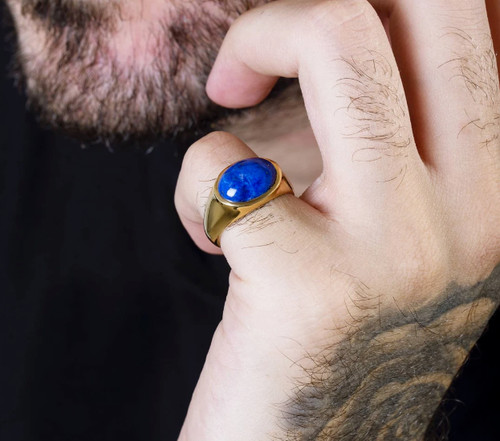 Gold filled lapis lazuli - lapis,
