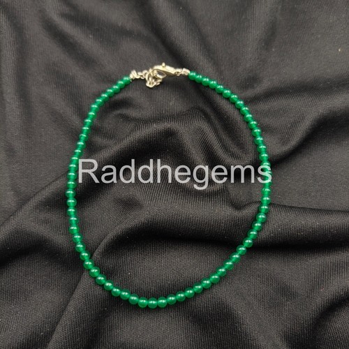 Green jade 3mm faceted beaded - jade,